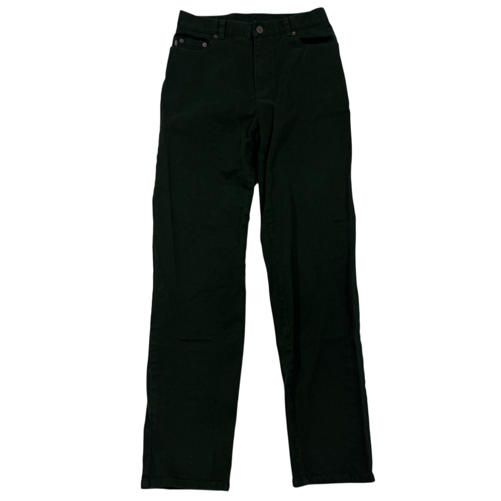 Lauren Jeans Co. Ralph Lauren Green Straight Leg Denim Jeans Sz 6 Stretch